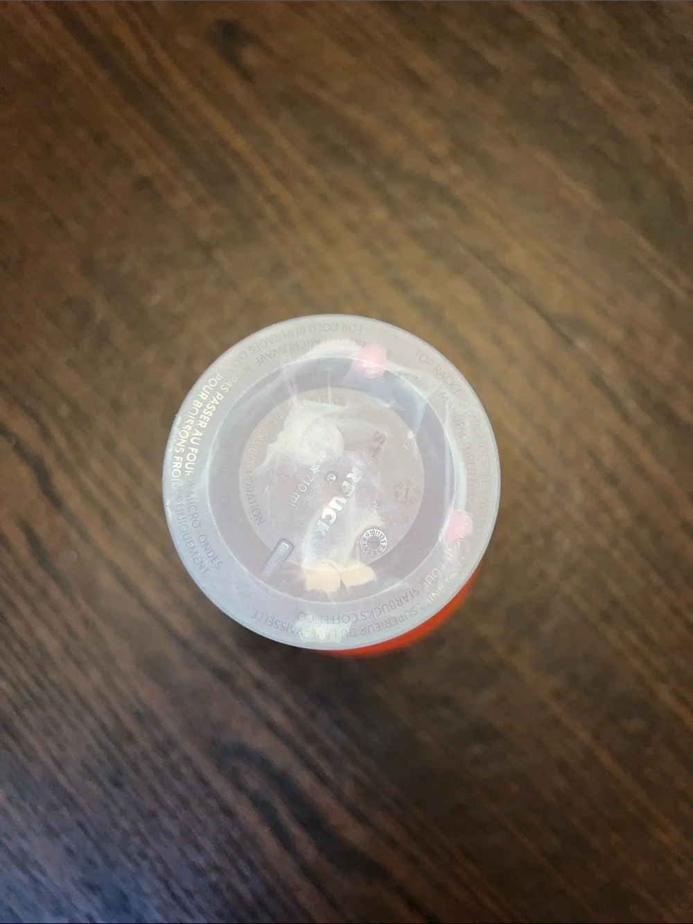 Starbucks Translucent Marble Cold Color Changing Cup with Pink Lid